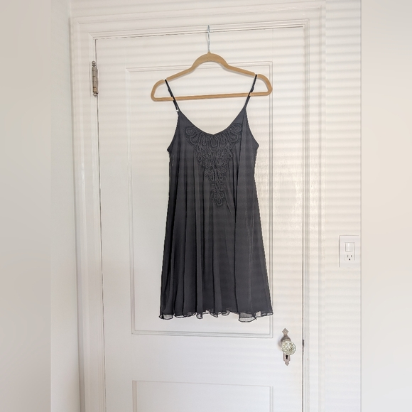 Express Dresses & Skirts - Women's Express Mini Chiffon Strappy Black Dress Size Small Small Whimsygoth